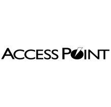 A black and white logo of access point.