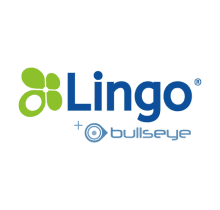 A logo of lingo and bullseye